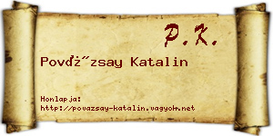 Povázsay Katalin névjegykártya